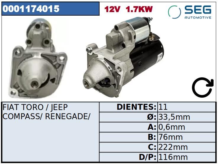MOTOR DE PARTIDA · BOSCH