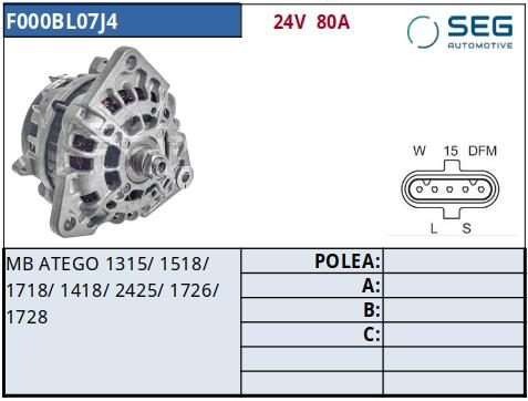 ALTERNADOR · BOSCH