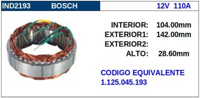 ESTATOR · BOSCH