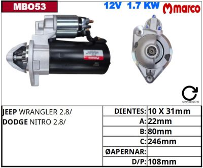 MOTOR DE PARTIDA · BOSCH