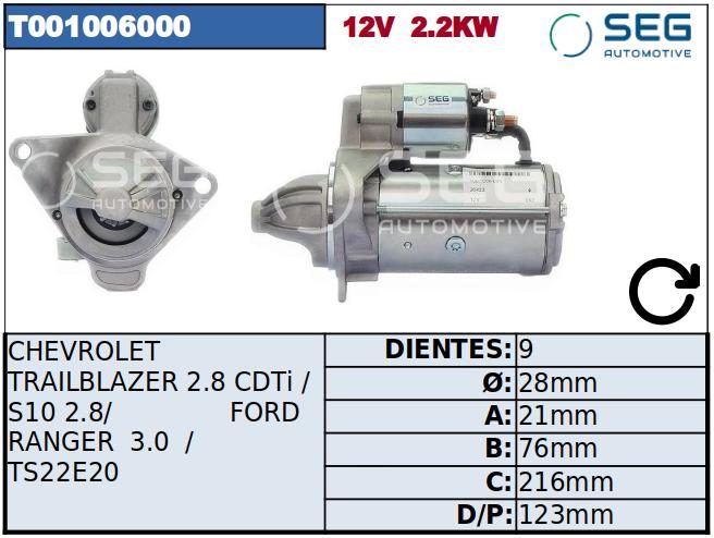 MOTOR DE PARTIDA · VALEO