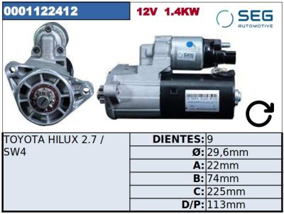 MOTOR DE PARTIDA · BOSCH