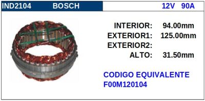 ESTATOR · BOSCH
