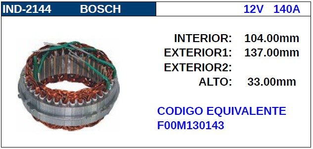 ESTATOR · BOSCH