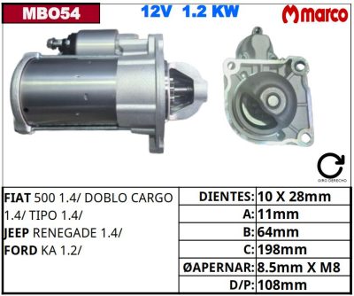 MOTOR DE PARTIDA · BOSCH